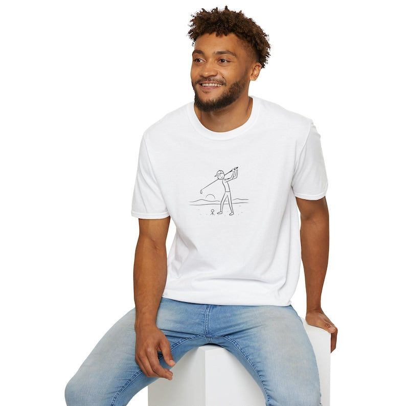 Timmy "The Wind-Stopper" McPar Stickman Golf Tee | T-Shirt