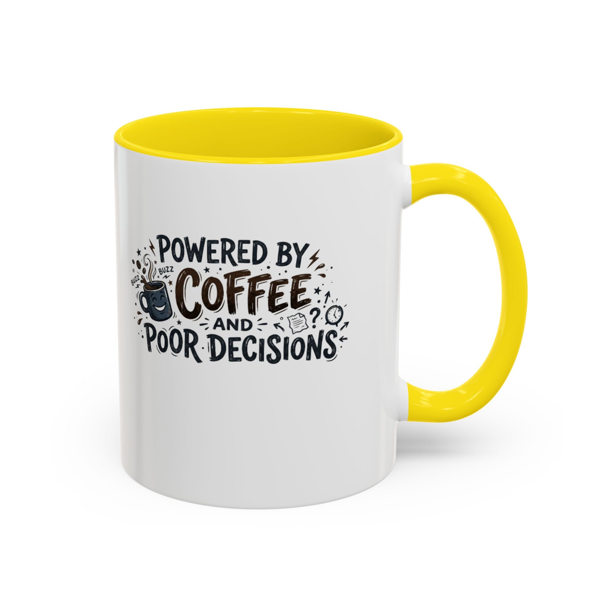 Powered by Coffee and Poor Decisions Mug | Accent Coffee Mug 11oz 15oz