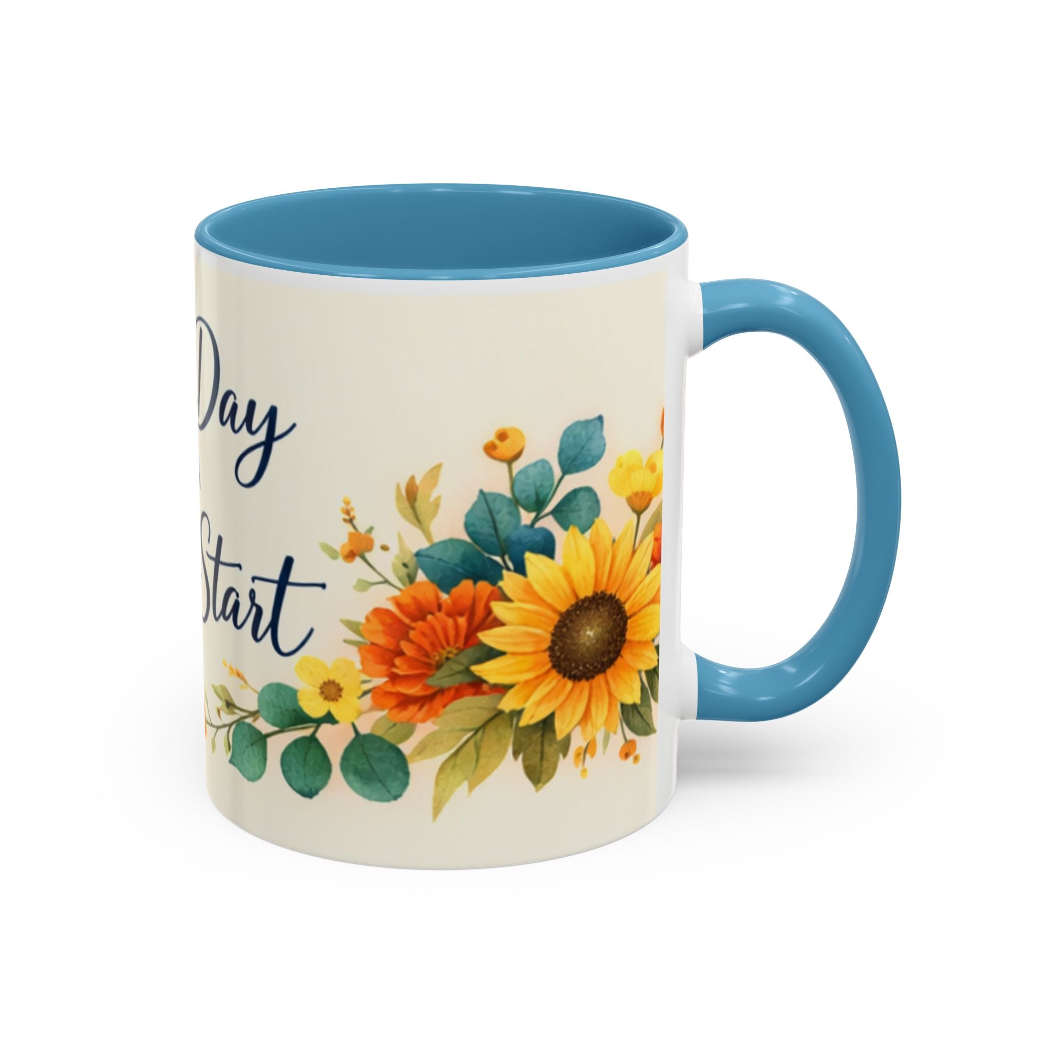 Every Day Is A Fresh Start mug | Floral sunflower coffee mug