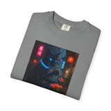 Neon Cyber Cat Sushi Shibuya T-shirt | Dark Alley Japanese Streetwear