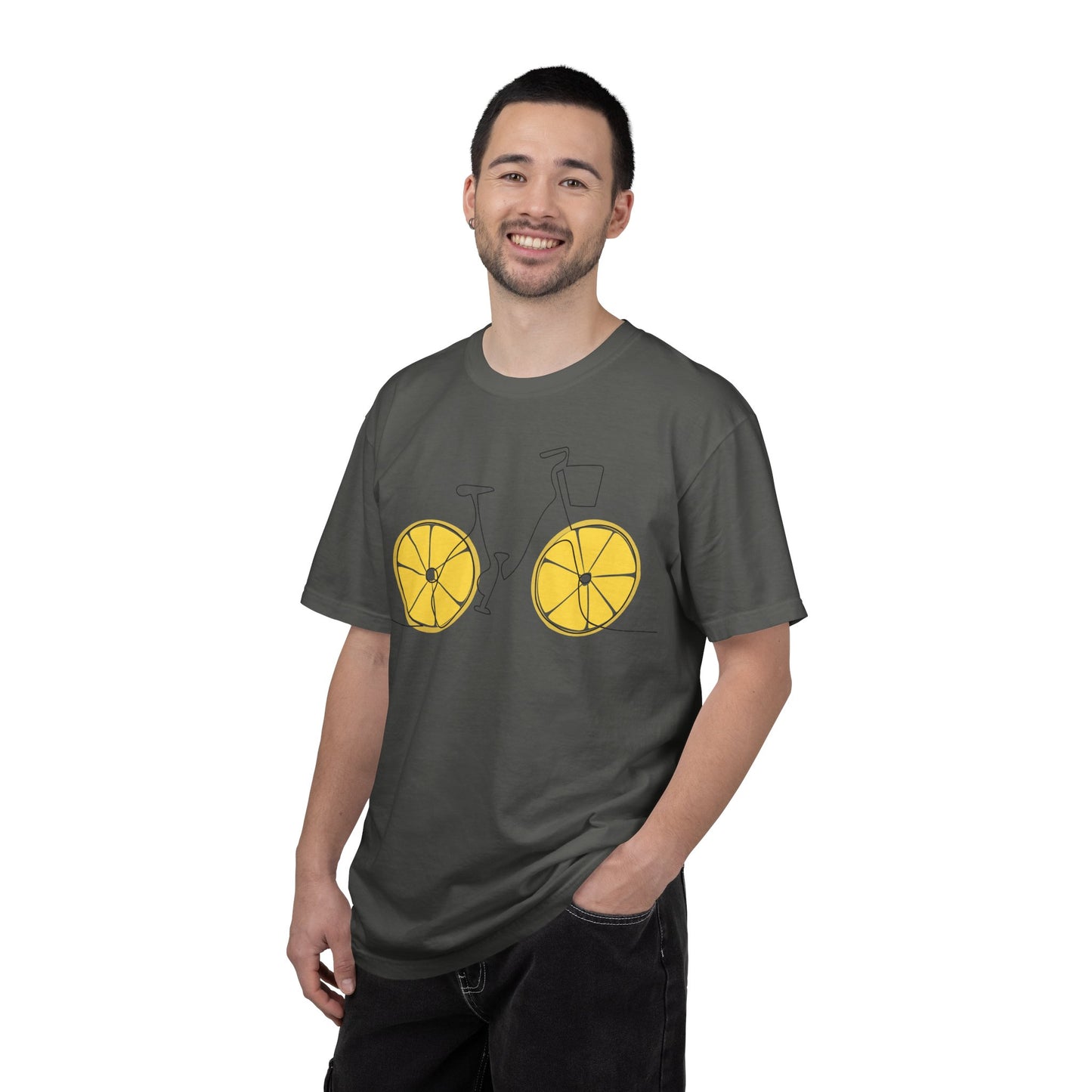 Lemon Wheel Bicycle T-shirt | Citrus Bike Graphic Tee