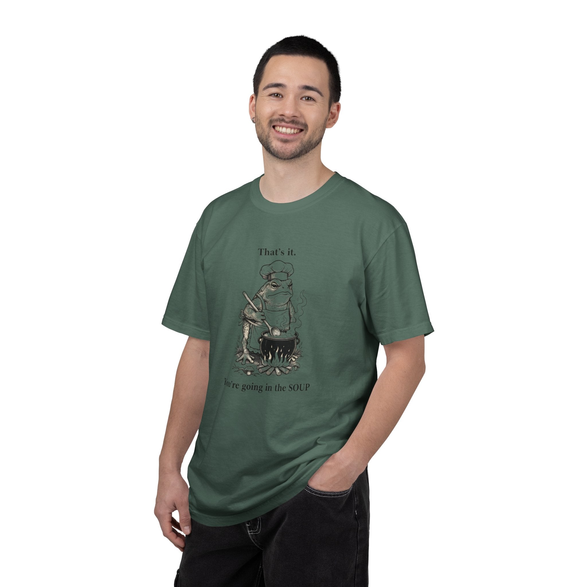 Funny Chef Frog Soup T-shirt | Toad Cooking Quote Tee
