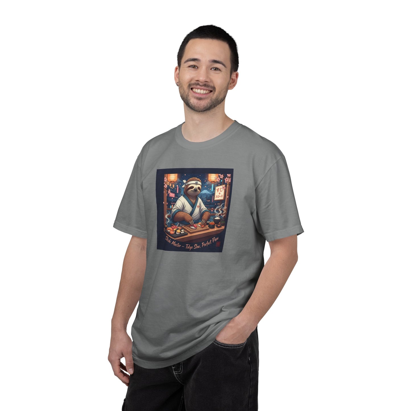 Sloth Sushi Chef T-shirt | Cute Sloth Chef Illustration, Sushi Bar Artwork