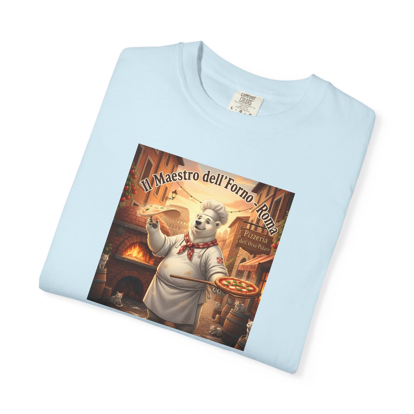 Polar Bear Italian Bakery Chef Pizza Maestro T-shirt | Vintage Pizzeria Illustration