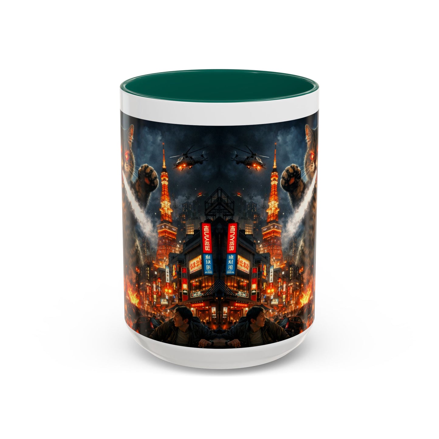 Catzilla Tokyo Cityscape Mug | Color Interior 11oz 15oz