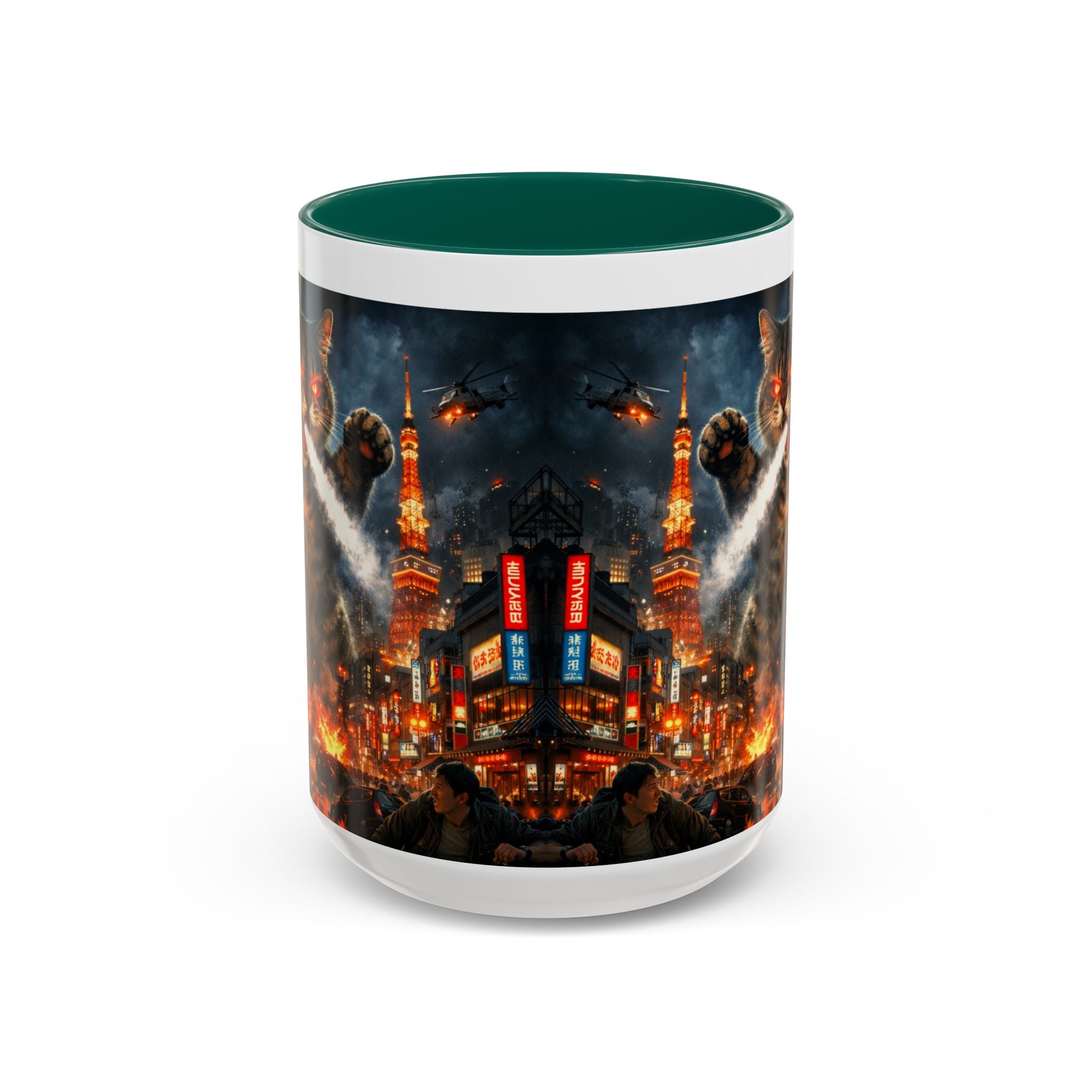 Catzilla Tokyo Cityscape Mug | Color Interior 11oz 15oz