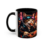 Cyberpunk Sushi Cat Mug | 11oz 15oz Ceramic Coffee Cup