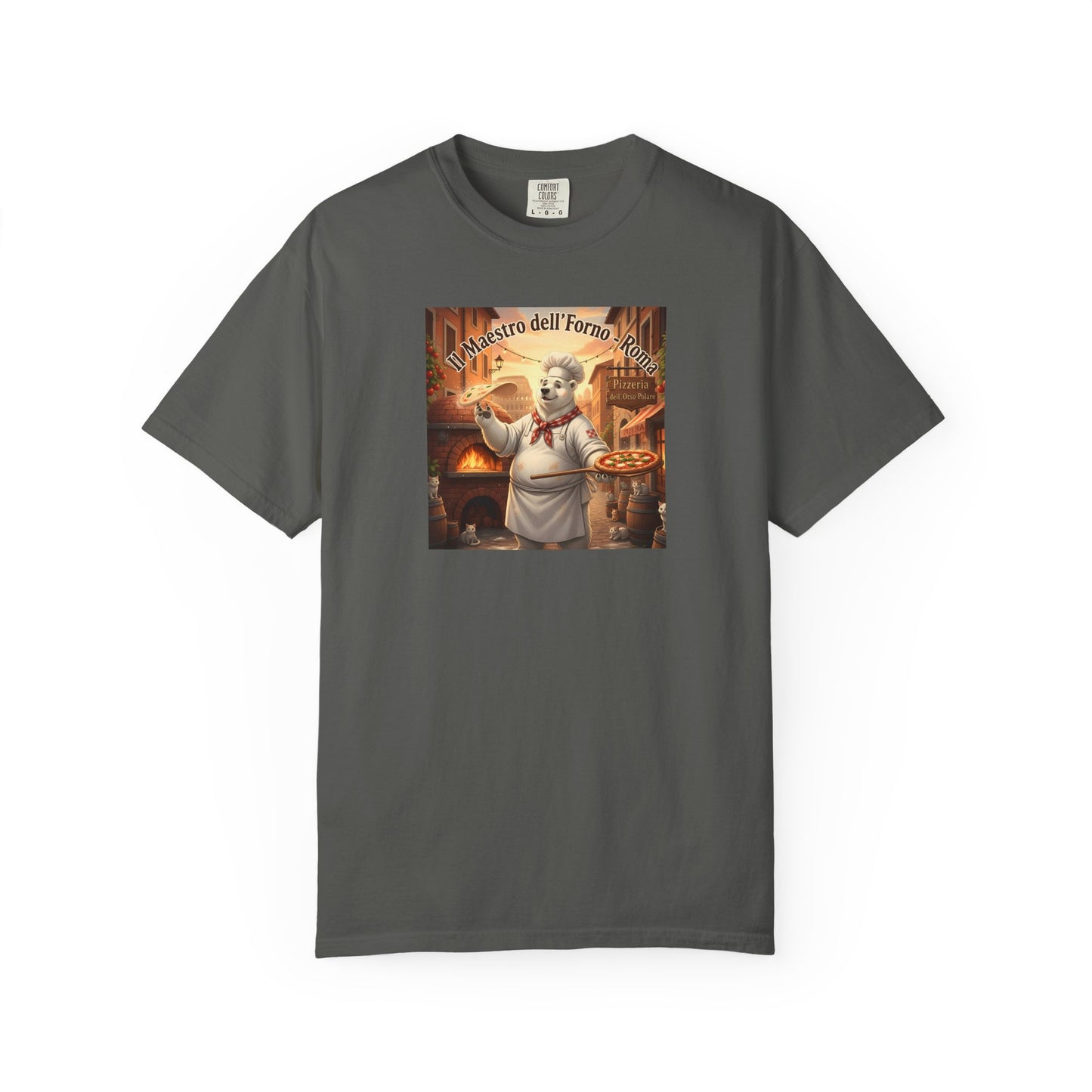Polar Bear Italian Bakery Chef Pizza Maestro T-shirt | Vintage Pizzeria Illustration
