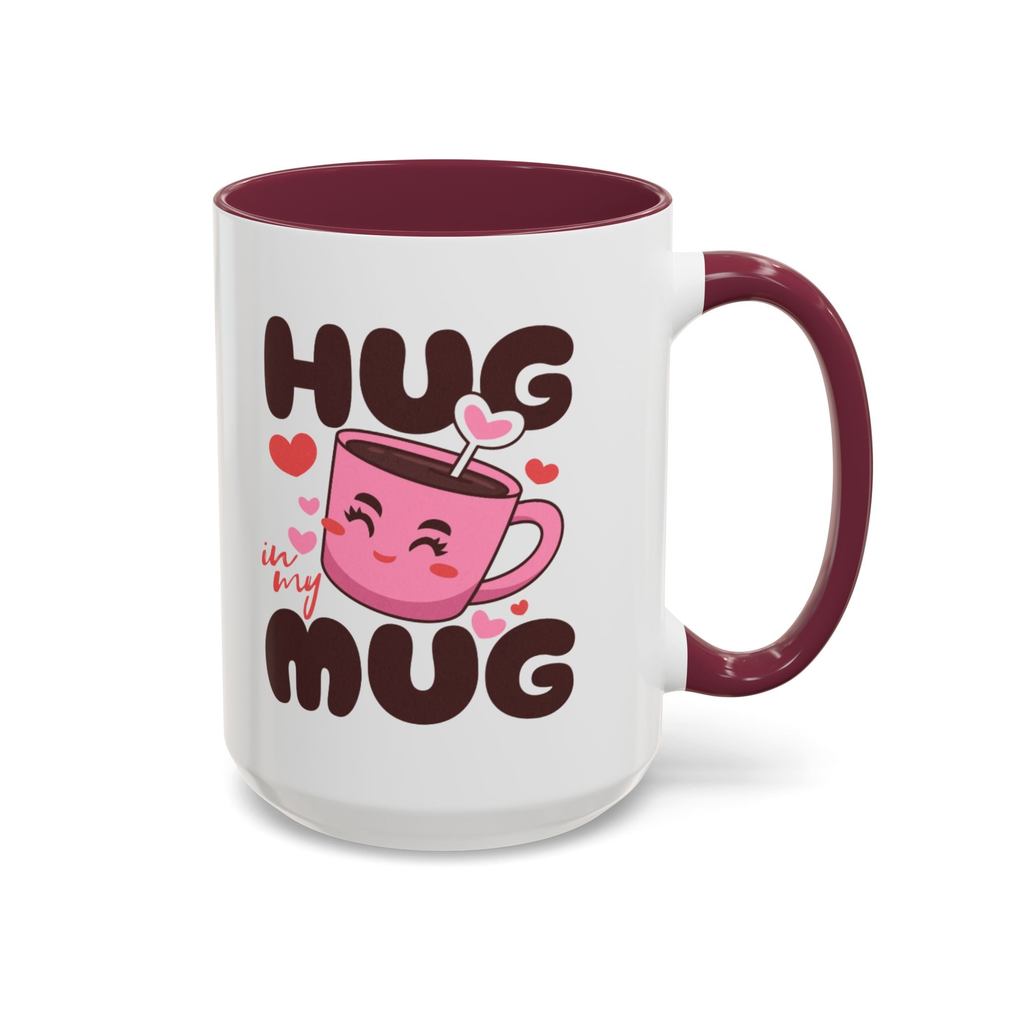 Hug in My Mug Mug | Cute Pink Cup, Heart Coffee Design