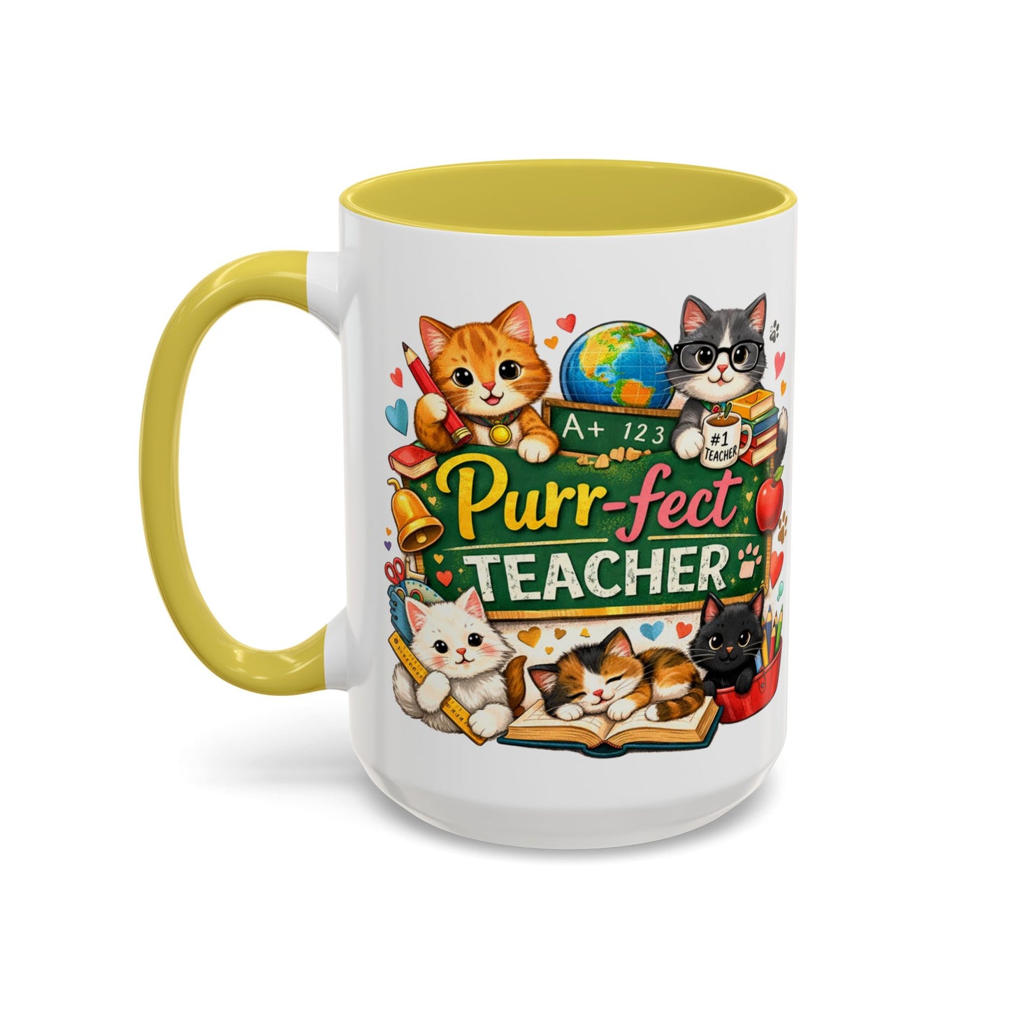 Purr-fect Teacher Mug | Cat Classroom Design, 11oz or 15oz