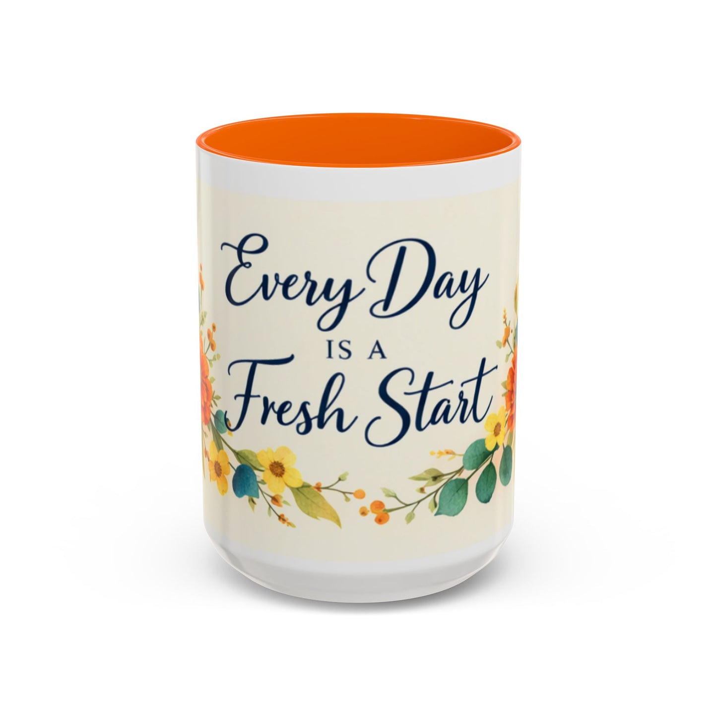 Every Day Is A Fresh Start mug | Floral sunflower coffee mug