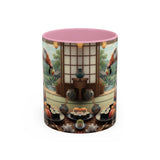 Goose with Sushi Mug | Japanese Tea Room Illustration
