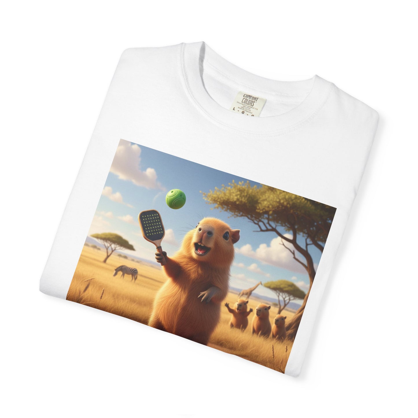 Capybara Pickleball T-shirt | Cute Animal Sports Meme