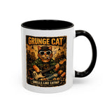 Grunge Cat Smells Like Catnip Mug | Ceramic Coffee Cup