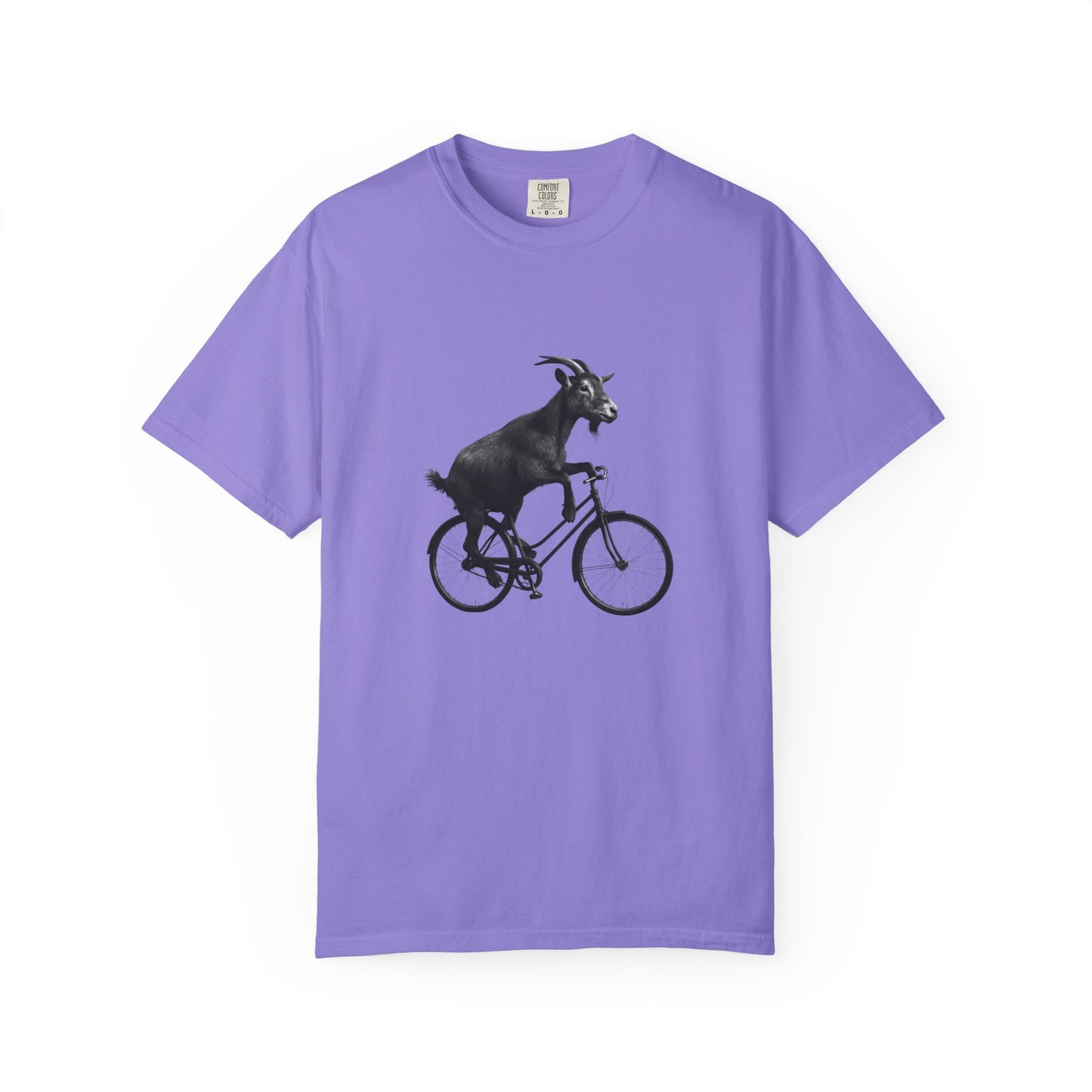Goat Riding Bicycle T-shirt | Funny Animal Bike Tee
