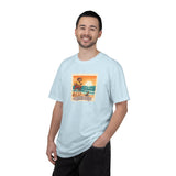 Capybara Patrol Sunset Surfing Capybara T-Shirt | Retro Beach Vibes
