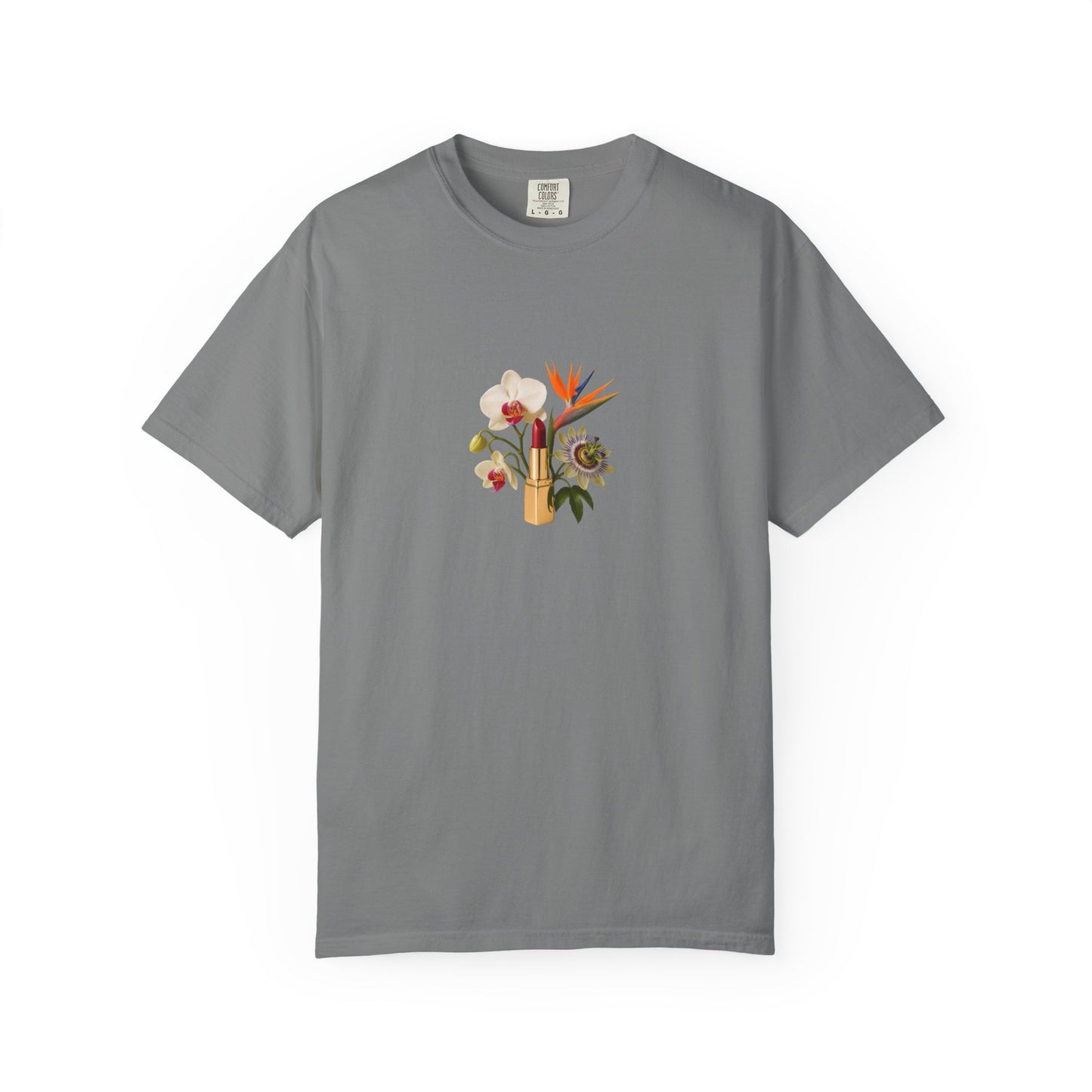 Tropical Floral Bouquet T-Shirt | Bird of Paradise, Orchid, Sunflower