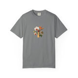 Tropical Floral Bouquet T-Shirt | Bird of Paradise, Orchid, Sunflower