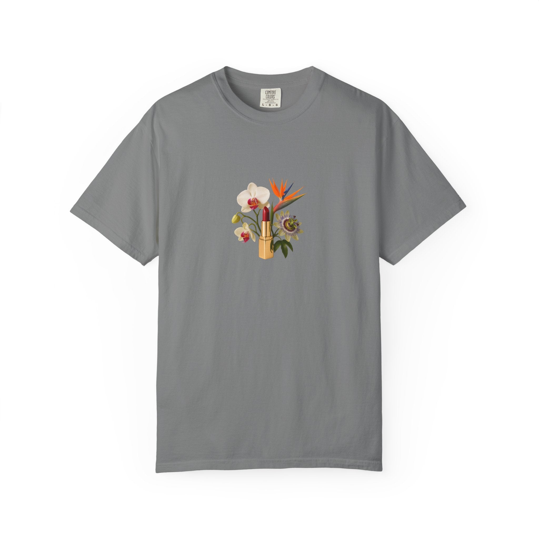 Tropical Floral Bouquet T-Shirt | Bird of Paradise, Orchid, Sunflower