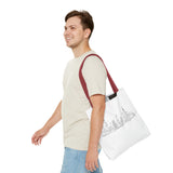 Chicago line art, City Skyline Tote Bag | Urban Skyline Illustration