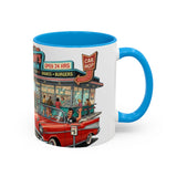 1950s Diner Scene Mug | Retro Car Hop Coffee Cup