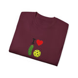 I Heart Pickleball T-Shirt | Pickle & Ball Graphic Tee