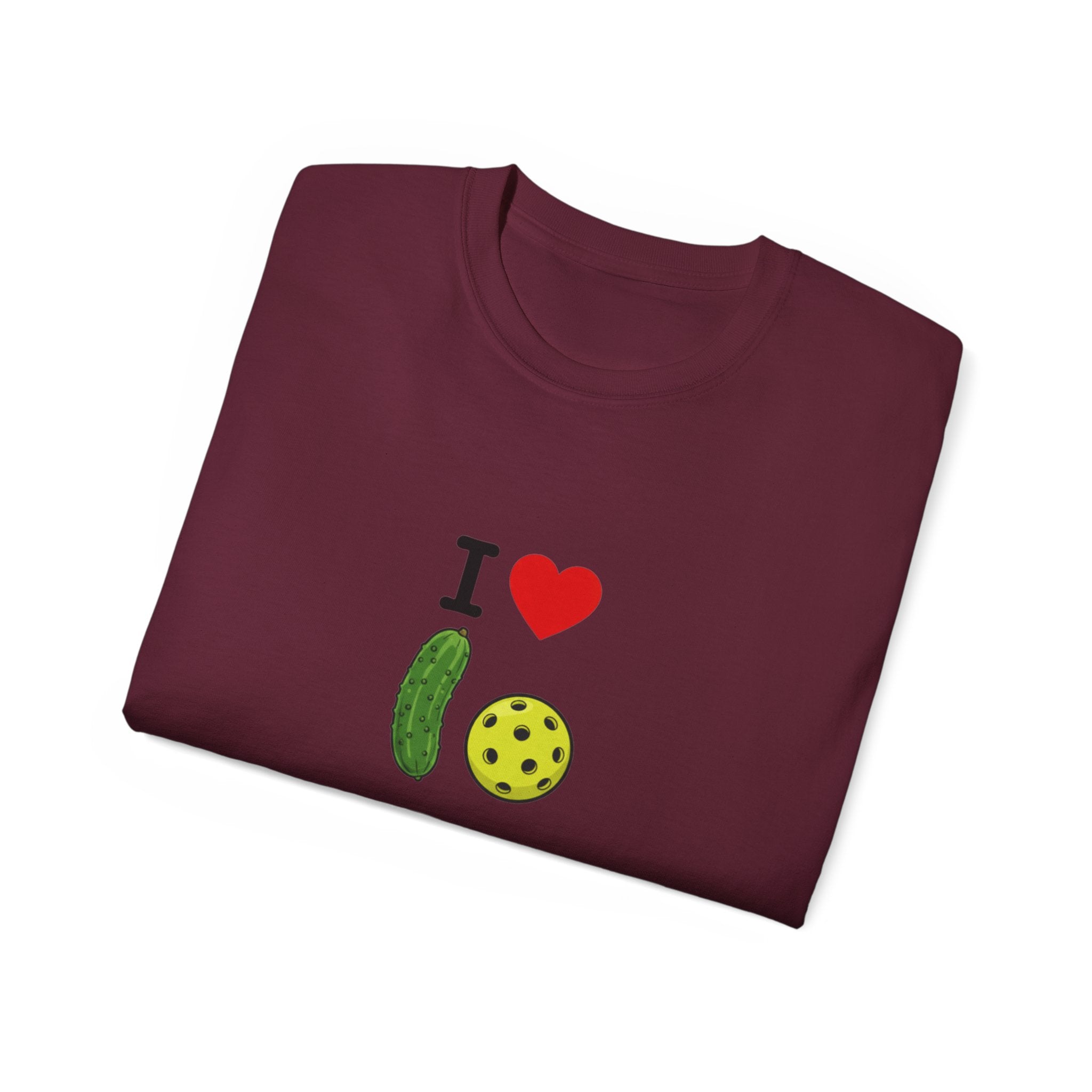I Heart Pickleball T-Shirt | Pickle & Ball Graphic Tee