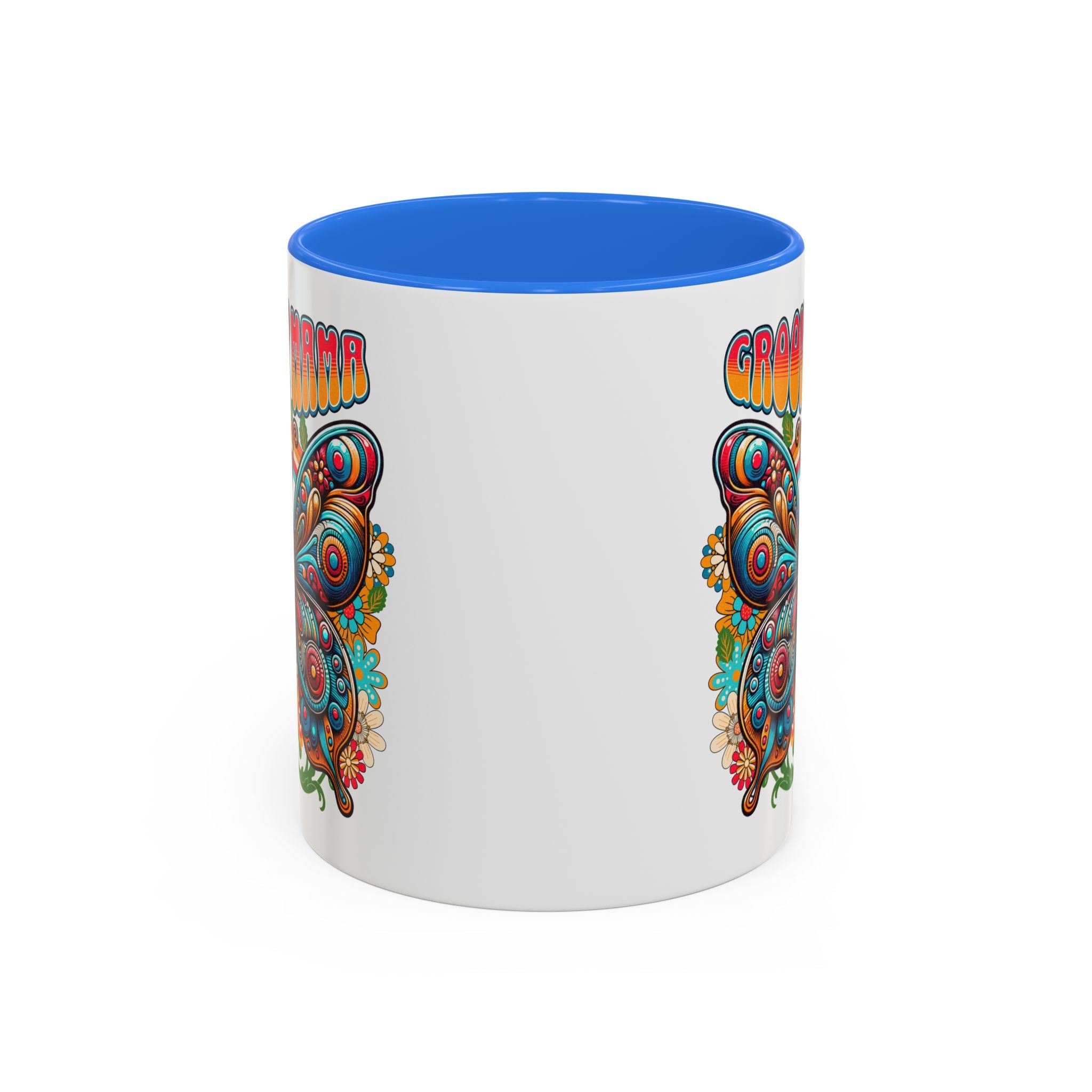 Groovy Mama Butterfly Mug | Retro Psychedelic Floral Design