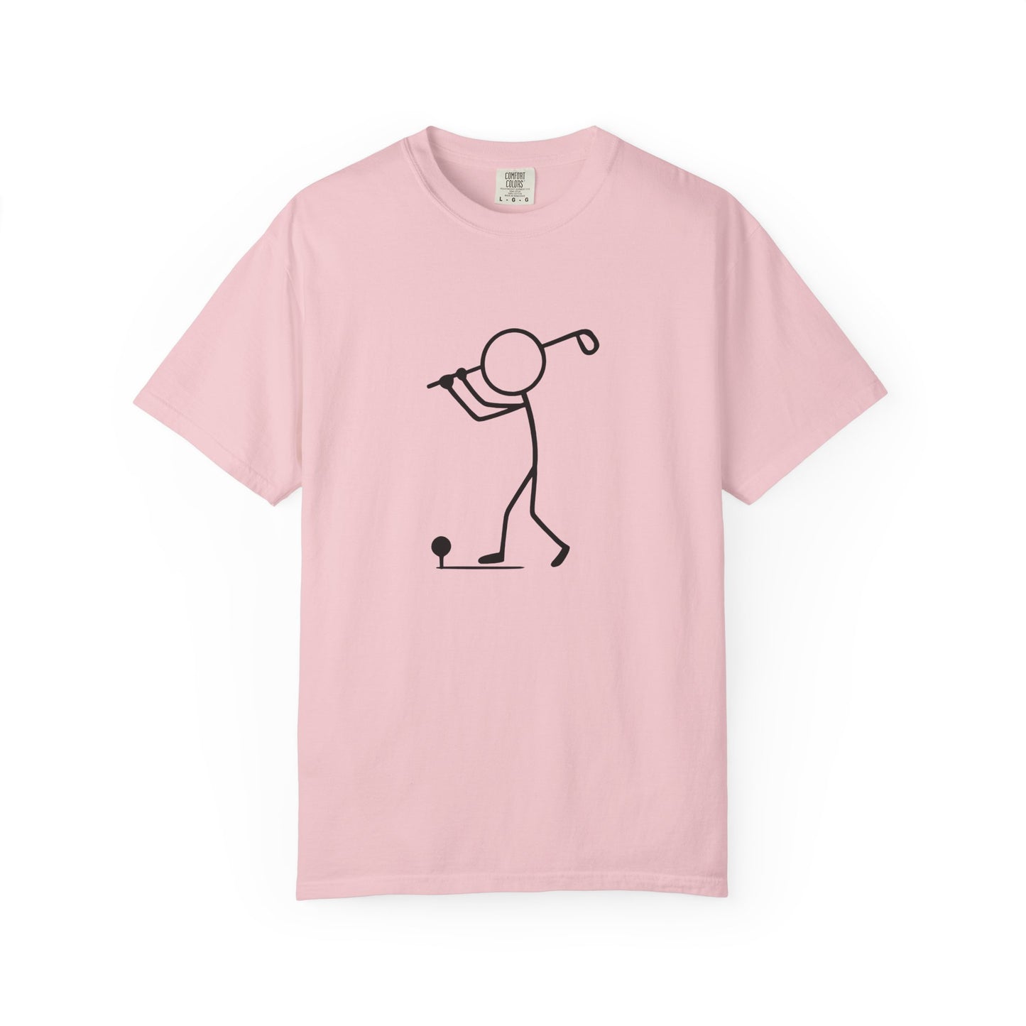 Stick Figure Golfer T-Shirt | Golf Outline Graphic Tee