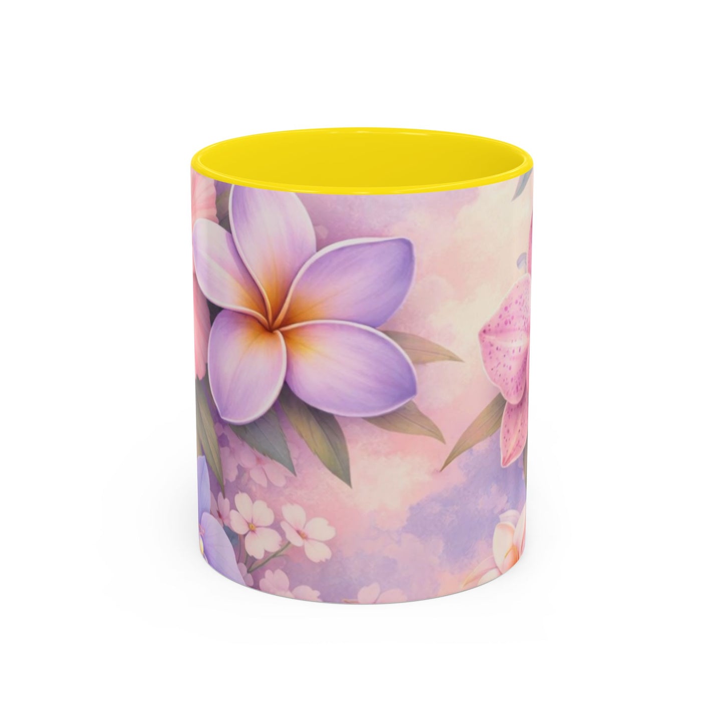 Tropical Orchid Floral Mug | Accent Coffee Mug 11oz 15oz