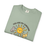 You Are My Sunshine Cat Illustration T-shirt | Cute Sun and Kittens