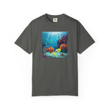 Clownfish Reef Scene T-shirt | Underwater Coral Ocean Illustration