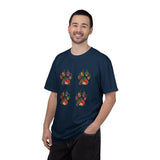 Floral Puppy Paws T-shirt | Dog Lover Tee