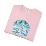 Arctic Rally Polar Bears Playing Pickleball T-Shirt | Northern Lights Illustration