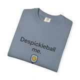 Despickleball Me pickleball graphic T-shirt | pickle paddle logo tee