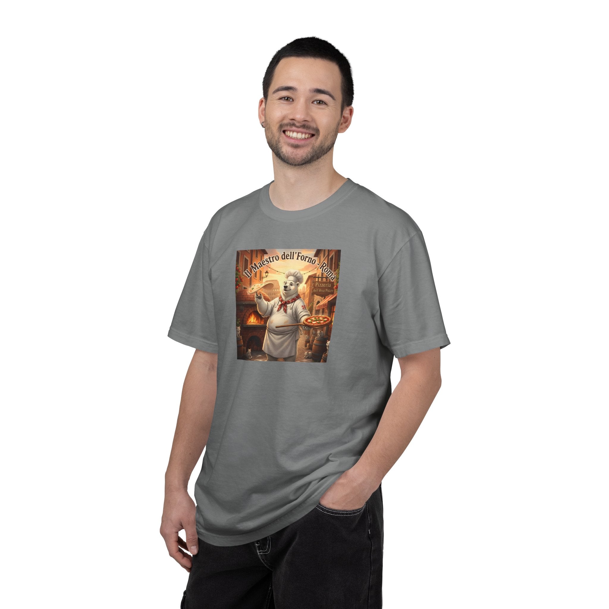Polar Bear Italian Bakery Chef Pizza Maestro T-shirt | Vintage Pizzeria Illustration