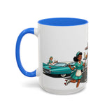 1950s Diner Scene Mug | Retro Car Hop Coffee Cup