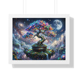 Cosmic Genesis Bonsai - Giclée Art Print on Canvas