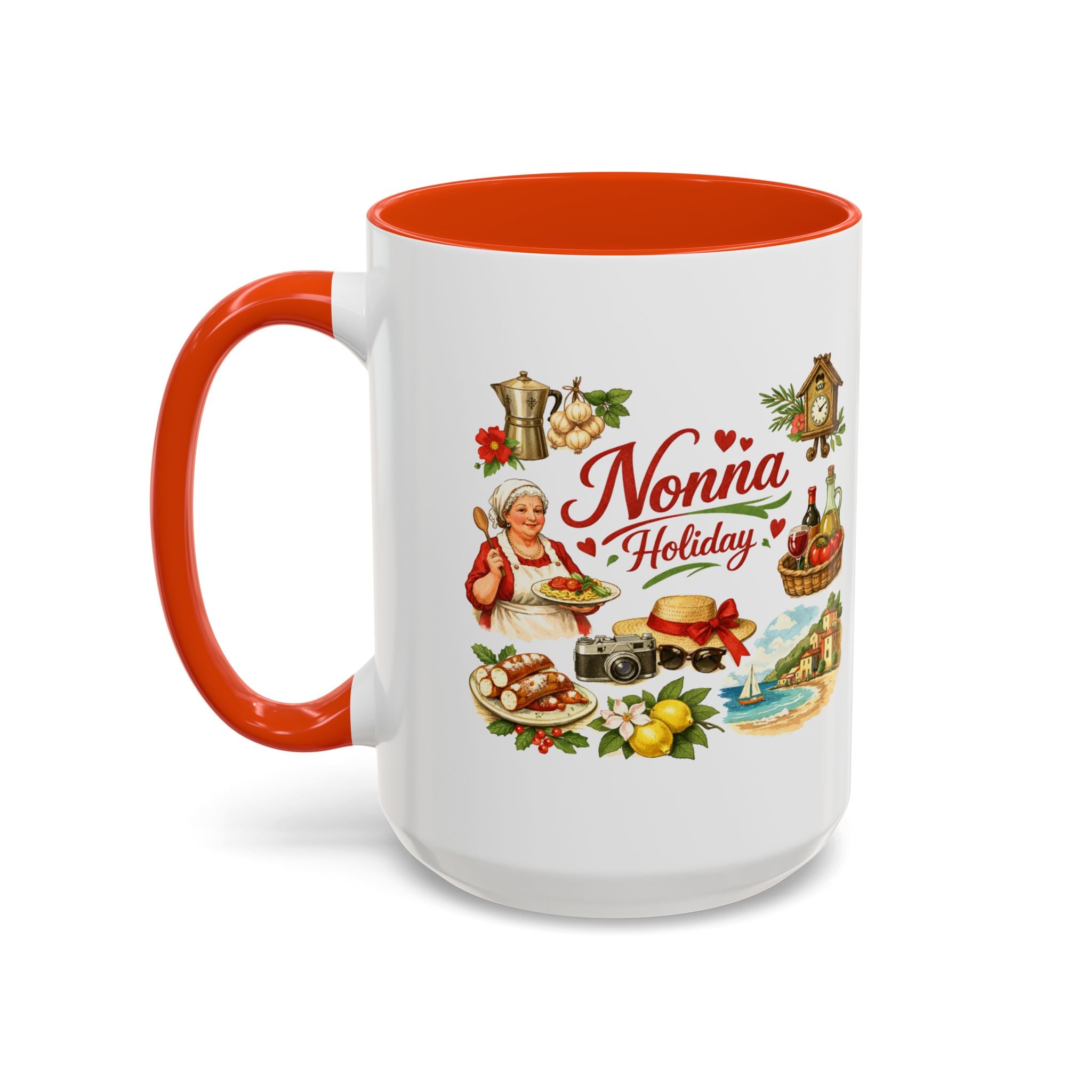 Nonna Holiday mug | Italian grandma kitchen design, vintage food icons