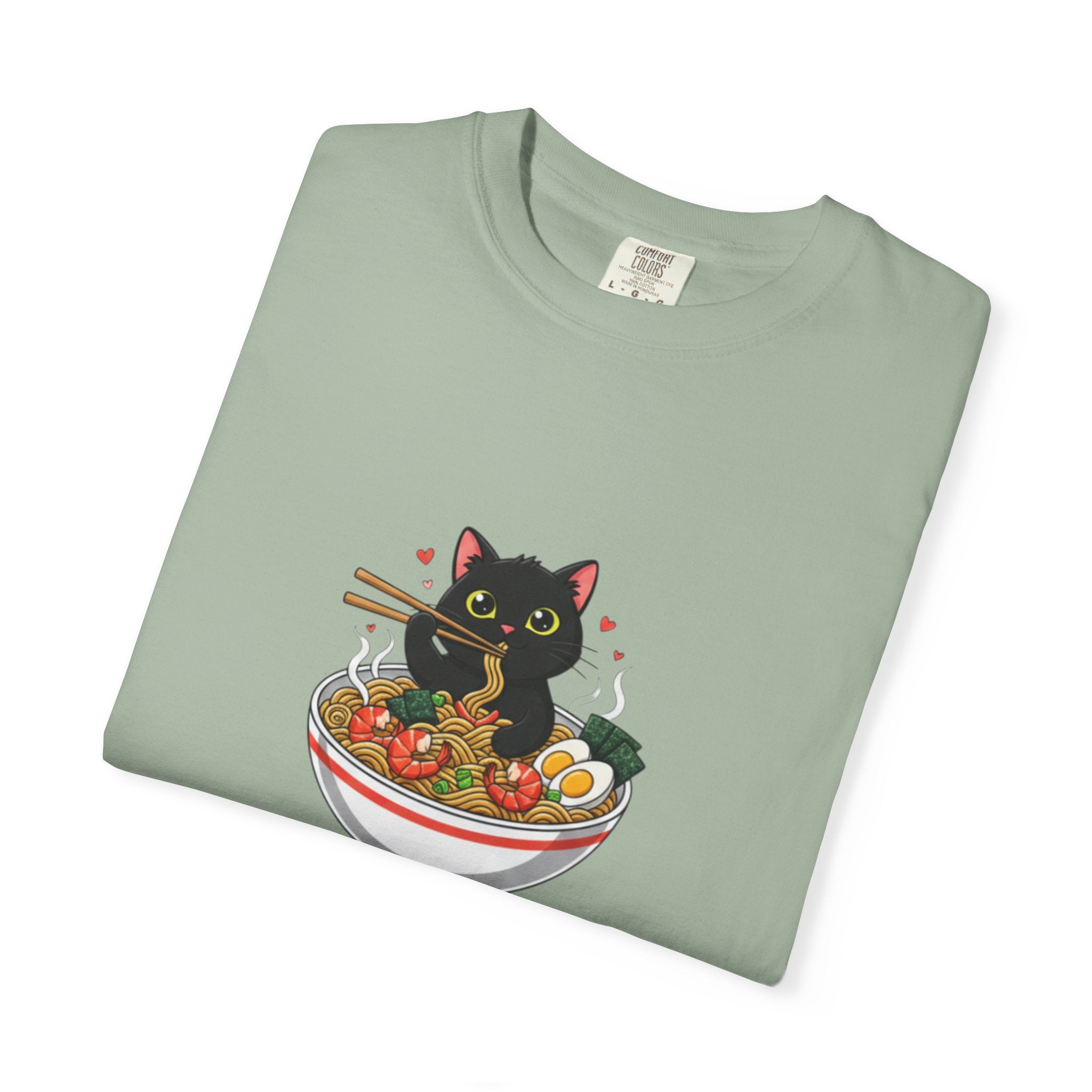 Ramen Cat Garment-Dyed T-shirt