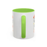 Morning Coffee Mug | Retro Cartoon Coffee Cup, Colorful Ceramic