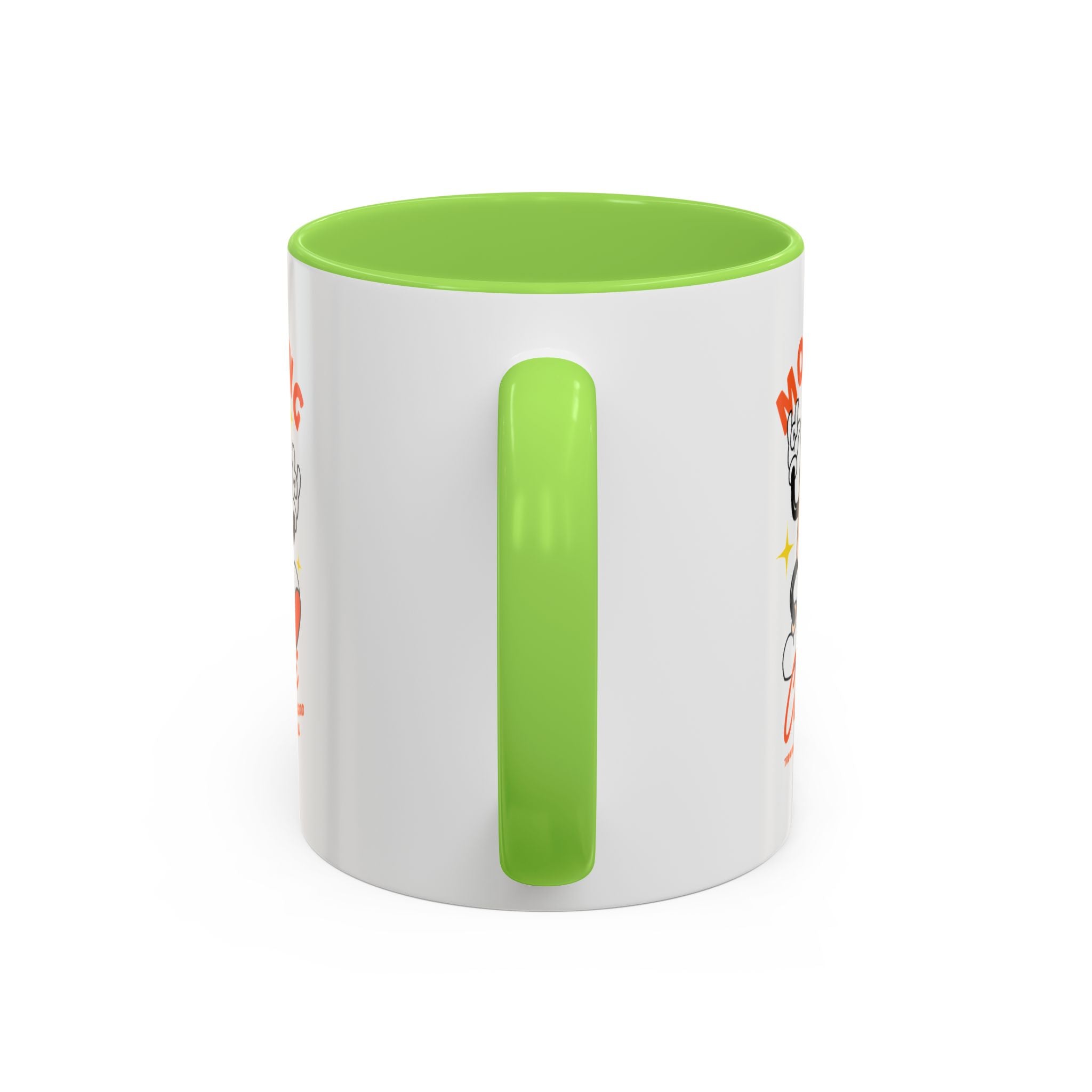 Morning Coffee Mug | Retro Cartoon Coffee Cup, Colorful Ceramic