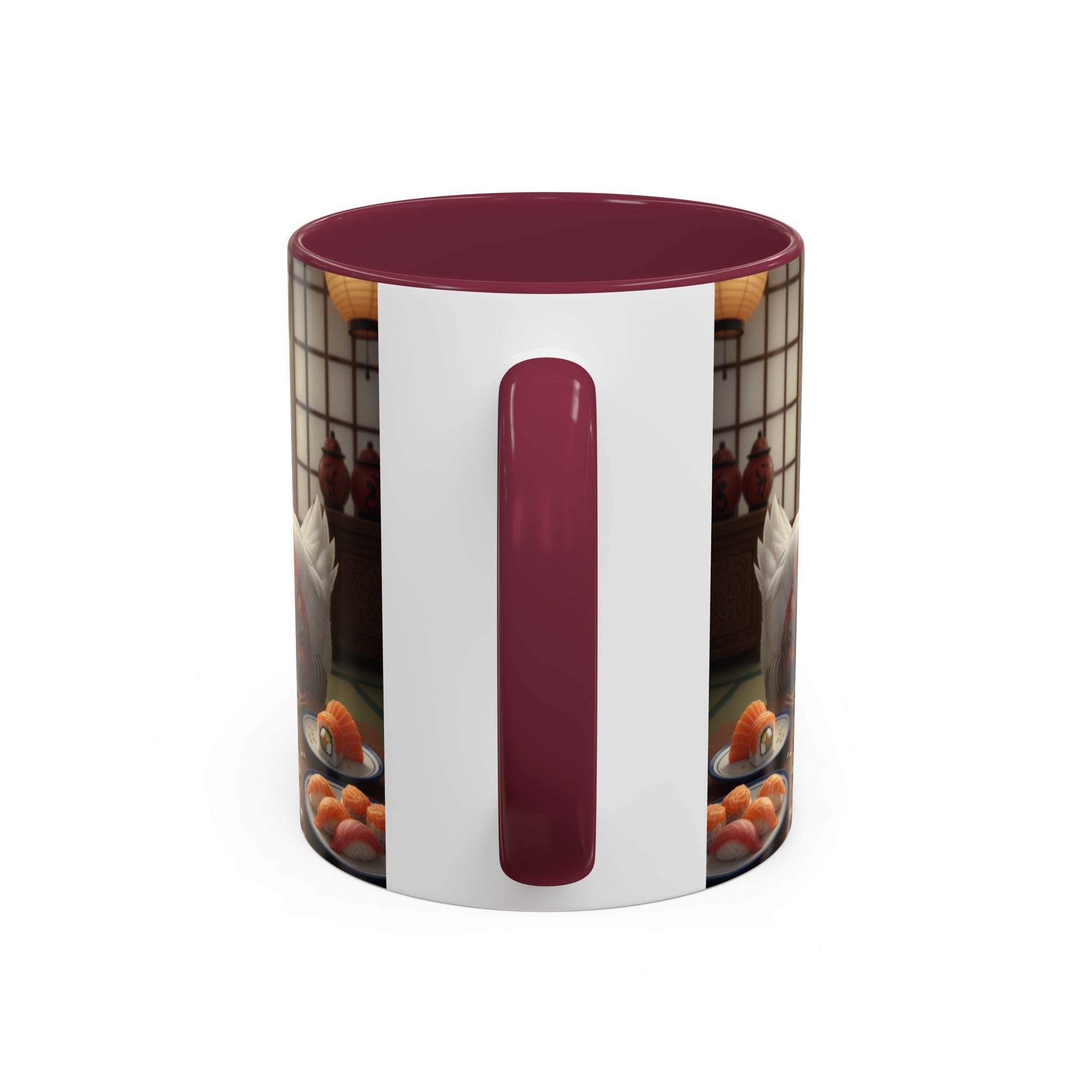 Goose with Sushi Mug | Japanese Tea Room Illustration