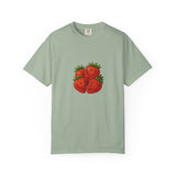 Strawberry Cluster T-shirt | Retro Floral Fruit Illustration