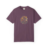 Autumn Wildflower Bouquet T-Shirt | Floral Circle Illustration