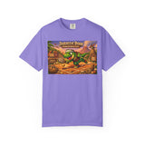 Jurassic Dink Pickleball Dinosaur Arcade Poster T-Shirt | Retro Video Game Shirt
