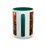Rockstar Capybara with Guitar Mug | Color Accent Coffee Cup 11oz 15oz
