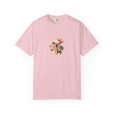 Tropical Floral Bouquet T-Shirt | Bird of Paradise, Orchid, Sunflower