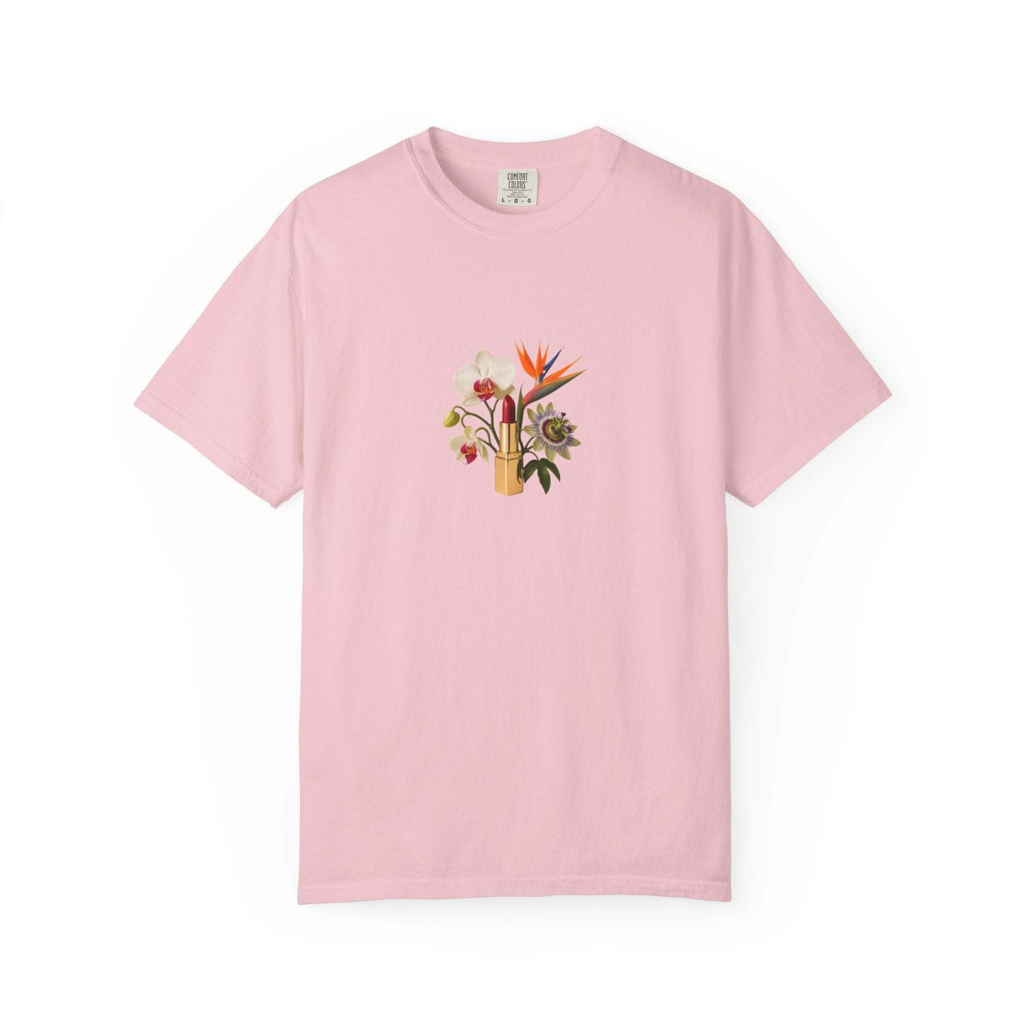 Tropical Floral Bouquet T-Shirt | Bird of Paradise, Orchid, Sunflower