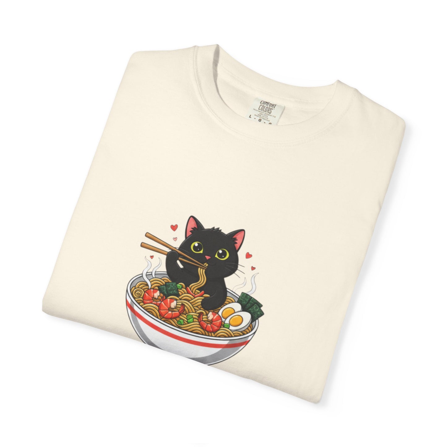 Ramen Cat Garment-Dyed T-shirt
